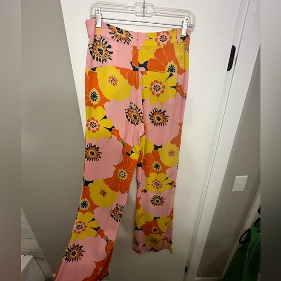 Zara Floral Print Flare Pants- NWT - Picture 4 of 6